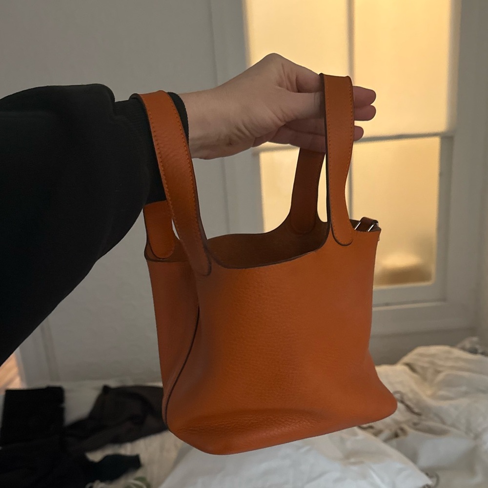 Hermes Orange Picotin Bag